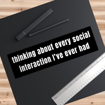 Funny Social Anxiety Bumper Sticker, Gen Z Humor, Meme Decal