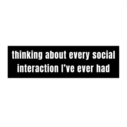 Funny Social Anxiety Bumper Sticker, Gen Z Humor, Meme Decal