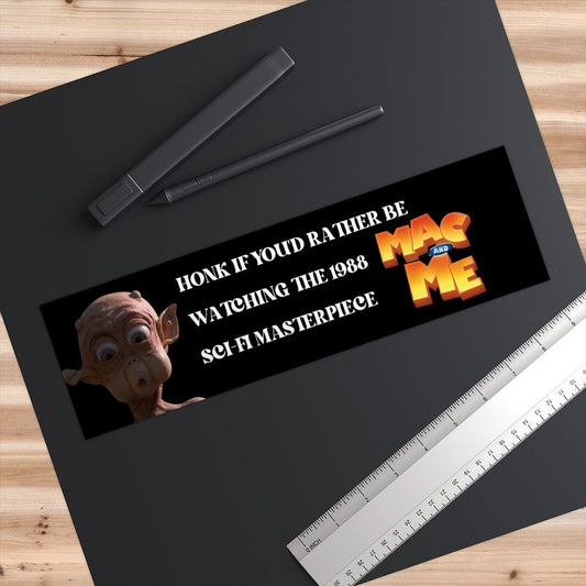 Mac and Me Bumper Sticker, 80s Movie, Waterproof Vinyl