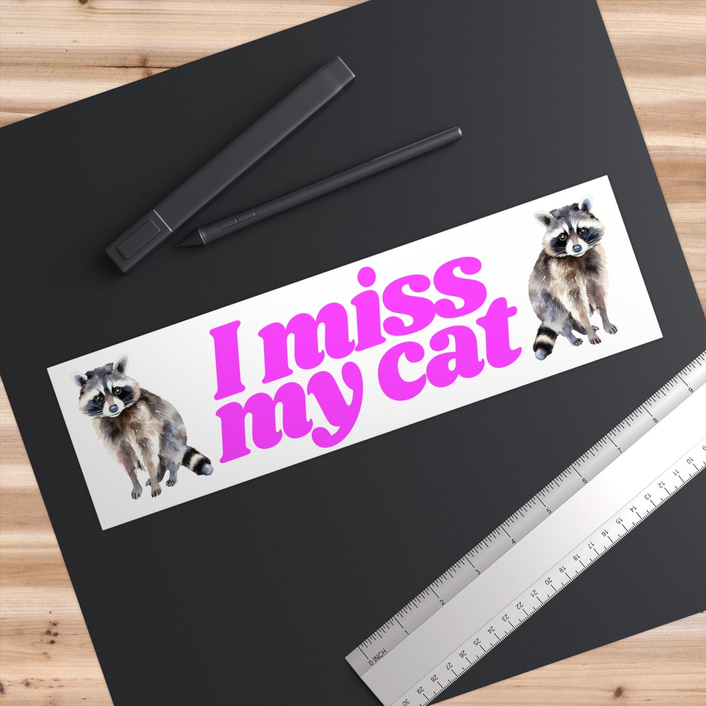 I Miss My Cat Bumper Sticker, Funny Car Decor, Waterproof Vinyl