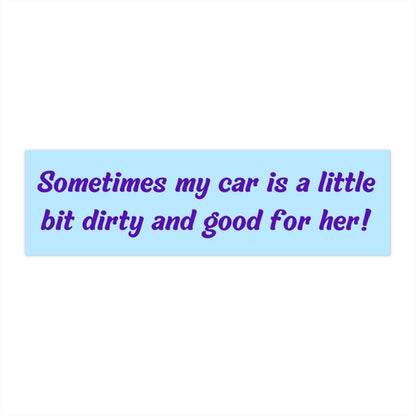 Dirty Car Bumper Sticker, Funny Car Accessories, Waterproof Vinyl