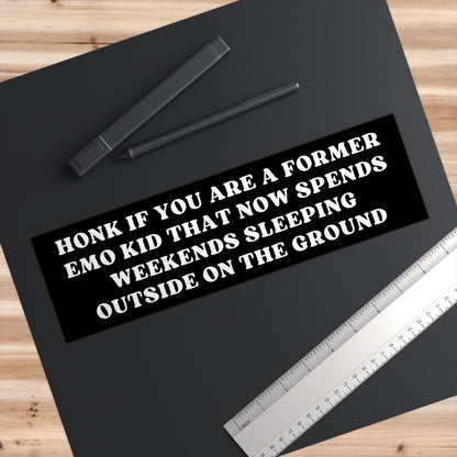 Funny Emo Bumper Sticker, Outdoorsy Granola Car Decal