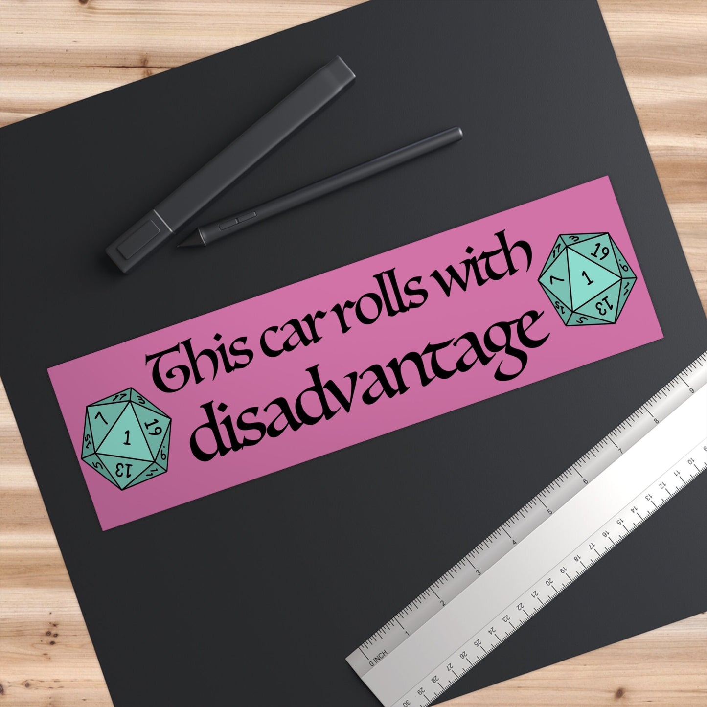 D20 Car Bumper Sticker, Nerdy Dungeon Master Gift