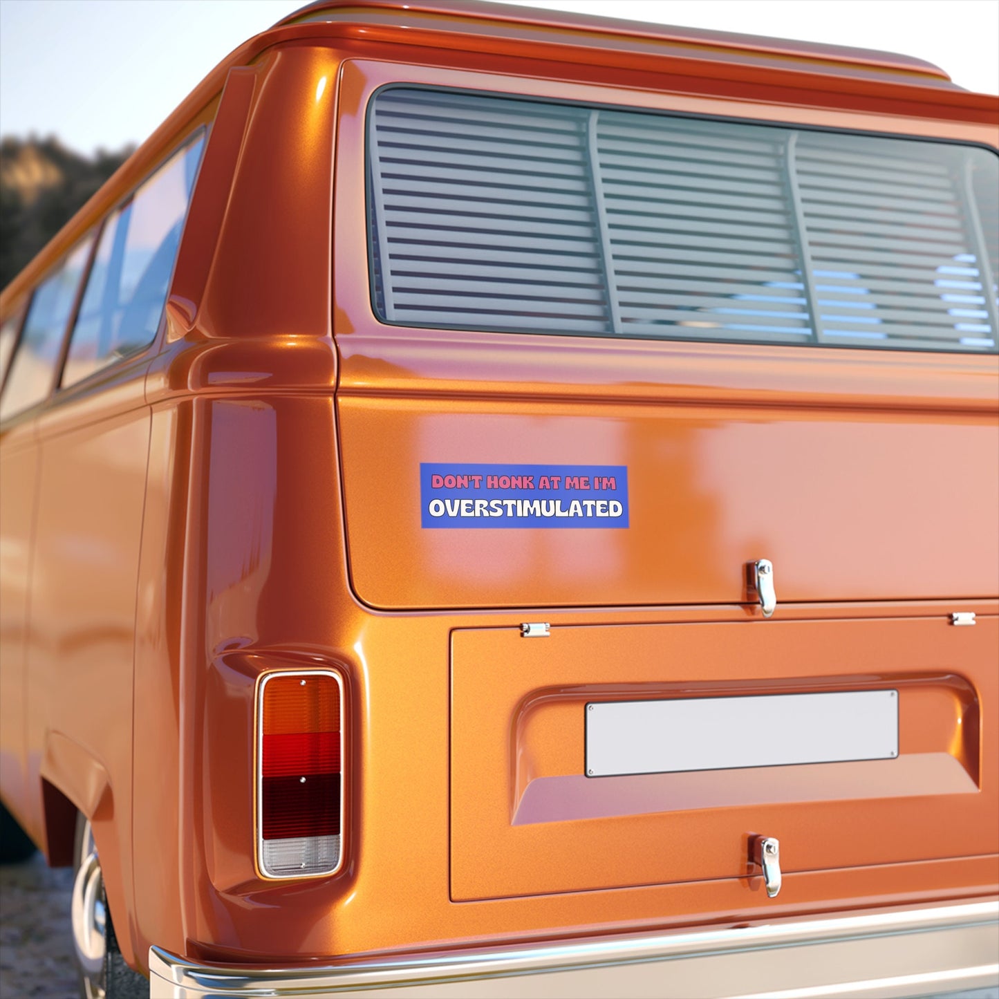Overstimulated Bumper Sticker, Funny Car Accessories