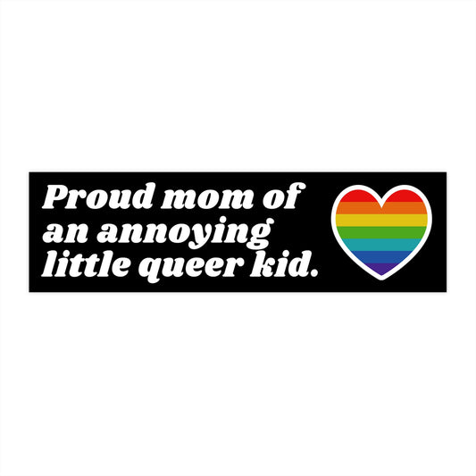 Proud Mom Bumper Sticker, Trans Rights, LGBTQ Mom, Waterproof Vinyl