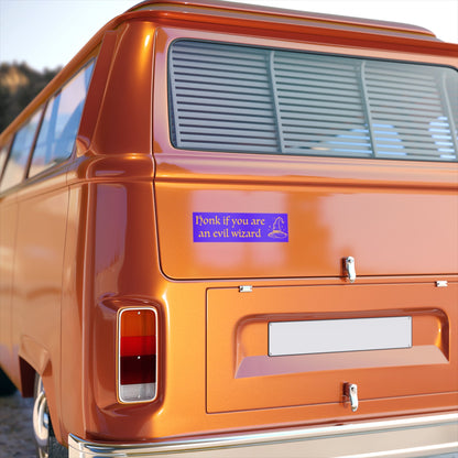 Evil Wizard Bumper Sticker, Funny Car Decal, Cursed Gift